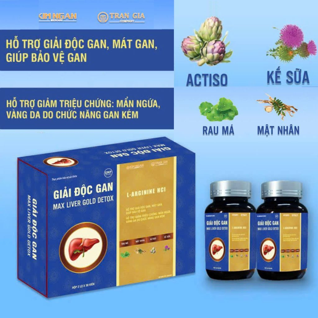 Viên Uống Giải Độc Gan MAX LIVER GOLD DETOX - Hỗ trợ thanh nhiệt, thải độc, tăng cường chức năng gan