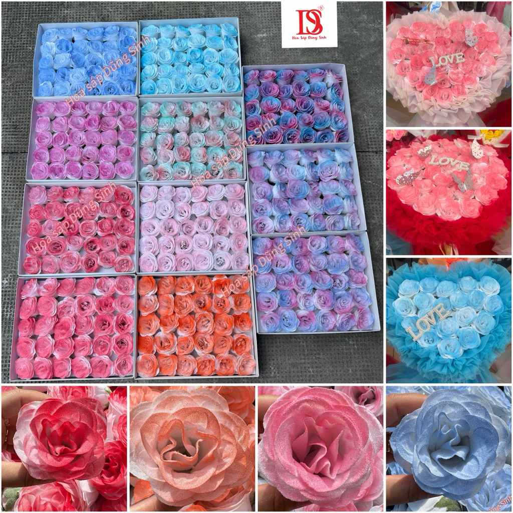 [ H314 ] ( Hộp 30 bông  ) Hộp hoa nhũ loang galaxy 30 bông, hoa nhũ loang galaxy hàng VIP