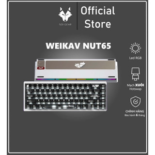 [HỎA TỐC HN - HCM] Kit Bàn phím cơ WEIKAV NUT65 | Nhôm | RGB | Không dây 3 Modes| Hotswap