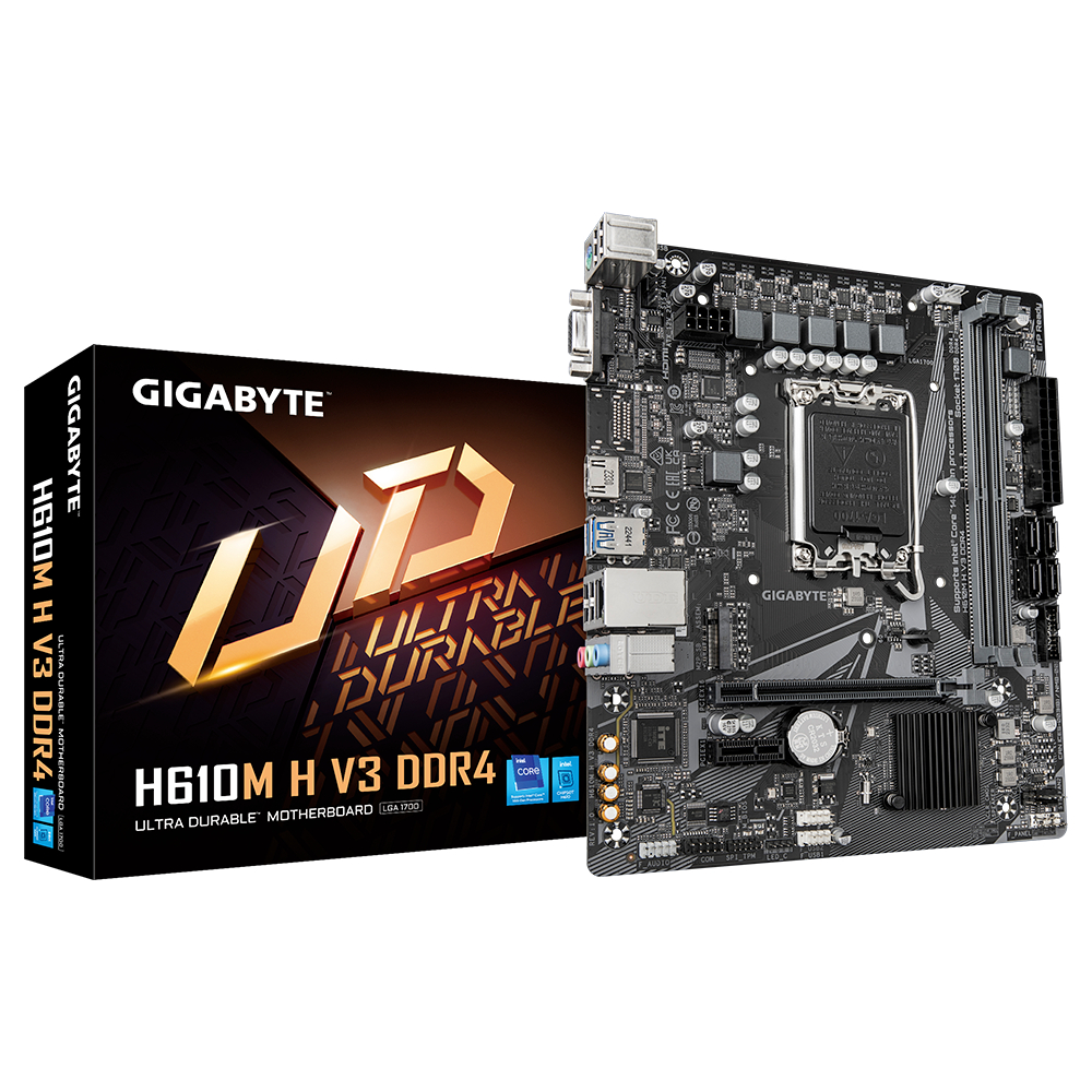 Bo mạch chính/ Mainboard Gigabyte H610M H V3 DDR4 - Bảo hành 36 tháng