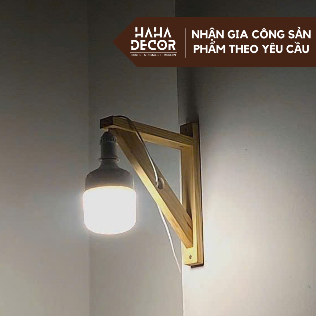 Kệ gắn đèn treo tường, eke gỗ treo tường, giá đỡ ván gỗ gắn tường EKE01 (1 Cái)