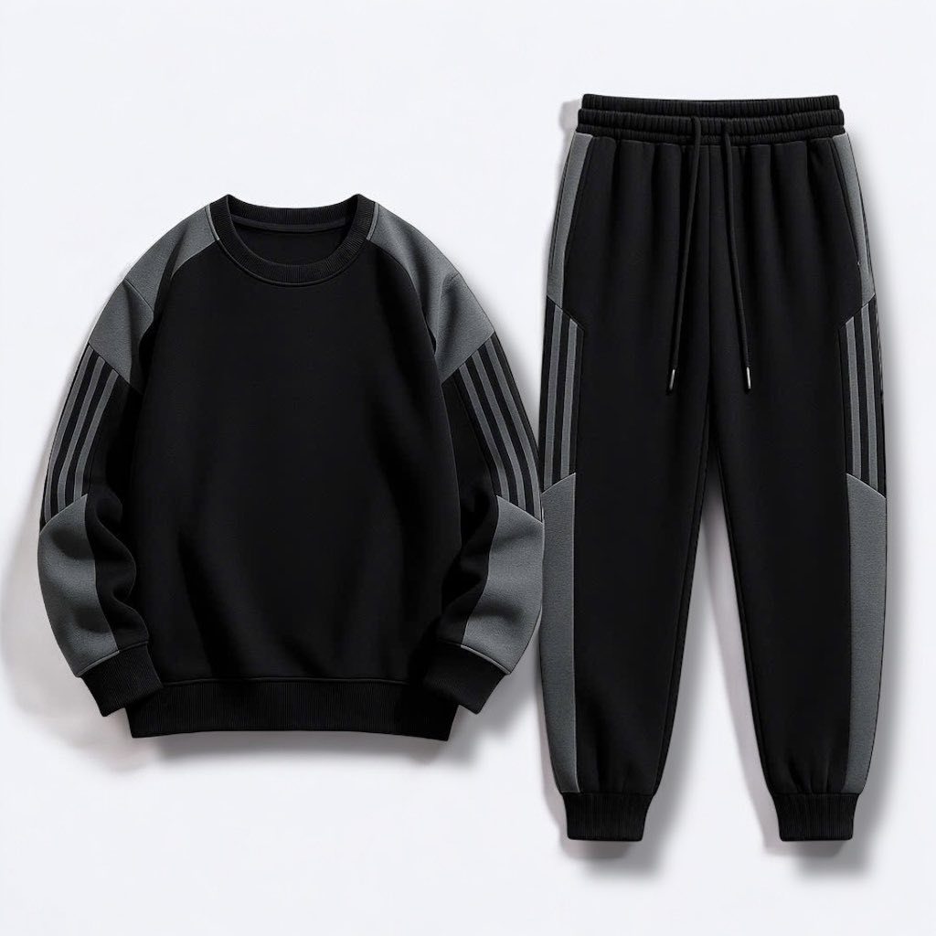 Bộ Thu Đông Áo Khoác Quần Jogger  Phối Bo KCloset Set Thể Thao Chất Cotton Co Giãn