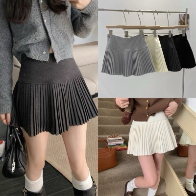 Lynne30 | Chân Váy Ly Dạ Dày Mịn Mặc 4Mùa Có Lót Quần Chuẩn Form L1 Hàng QC