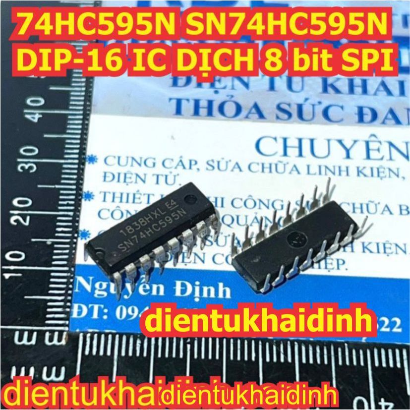 10 con 74HC595N 74HC595 HC595 DIP-16 IC DỊCH 8 bit SPI kde1417