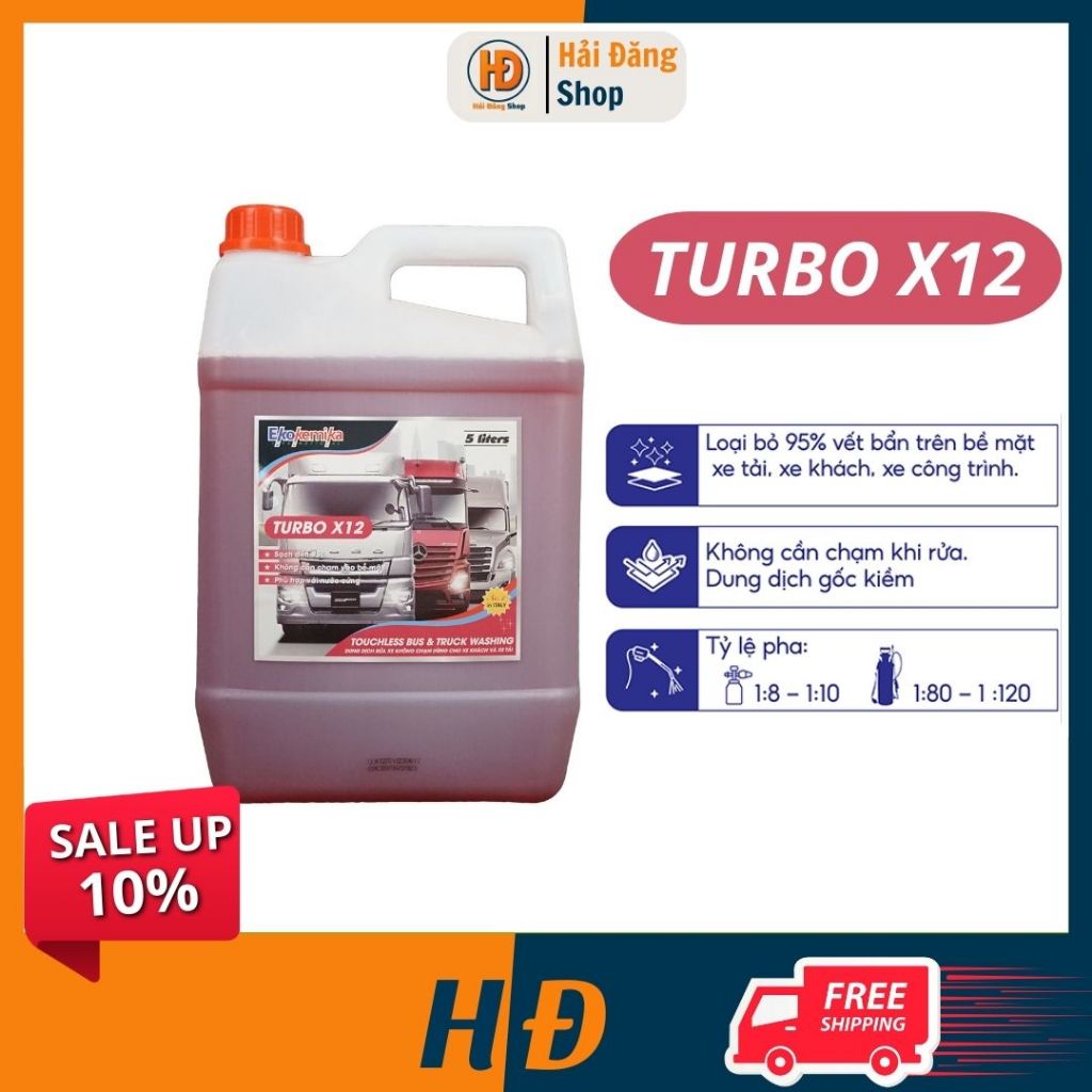 Dung dịch rửa xe không chạm Ekokemika Turbo X12 chuyên xe tải