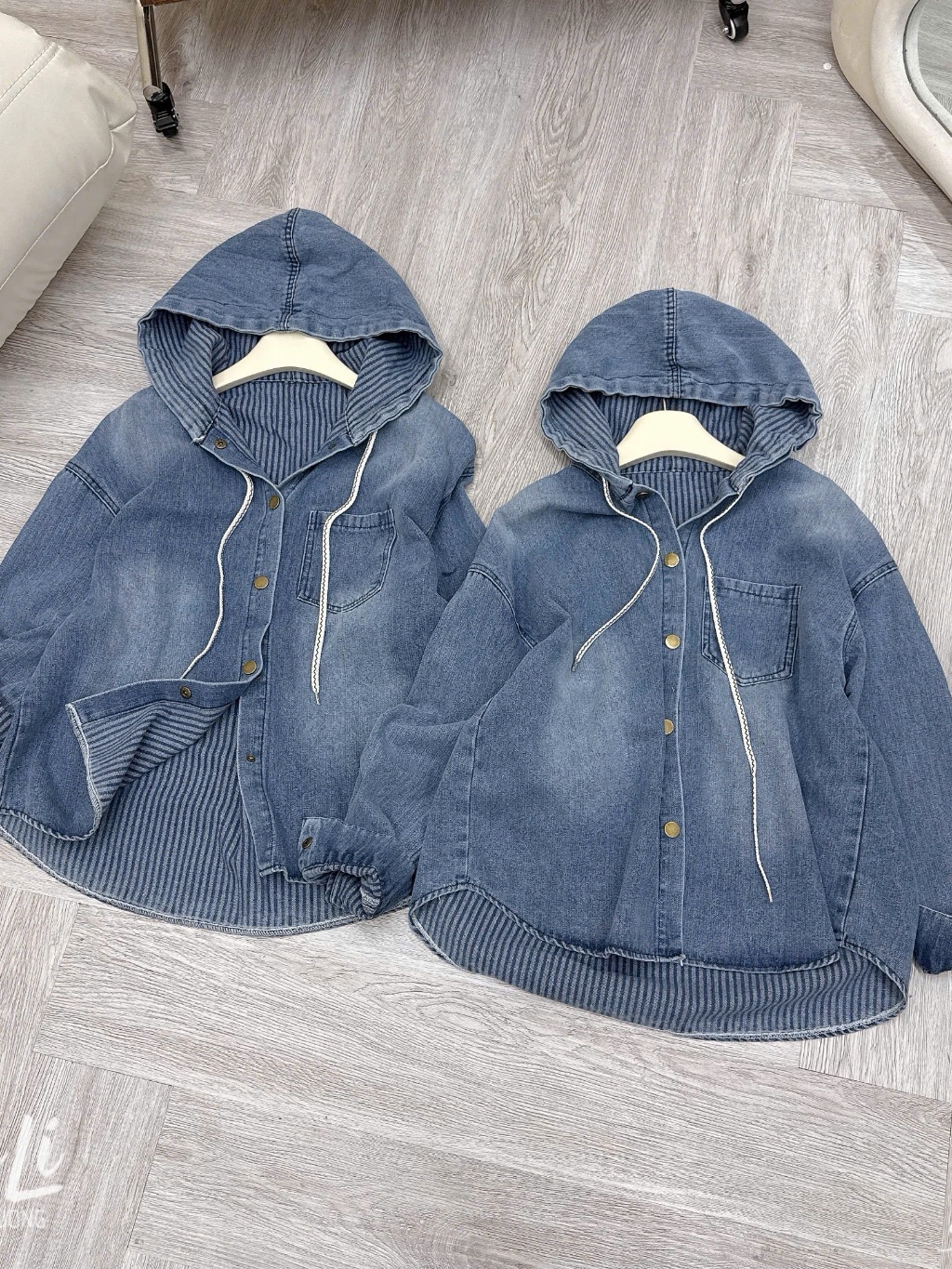 (HÀNG QC L1) Áo jean mũ dây rút ORCHID.SHOP