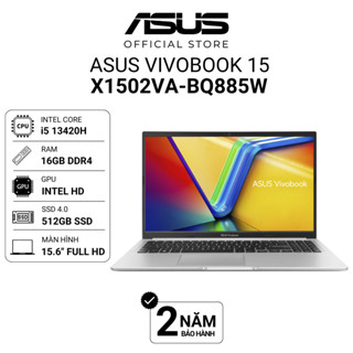 Laptop Asus Vivobook 15 X1502VA-BQ885W i5-13420H | 16GB | 512GB | Intel HD | 15.6" FHD | Win 11 Bạc