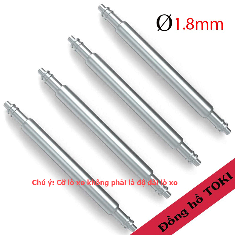 Spring bar lò xo, chốt đồng hồ đường kính to 1.8mm nhiều cỡ (1 cặp)