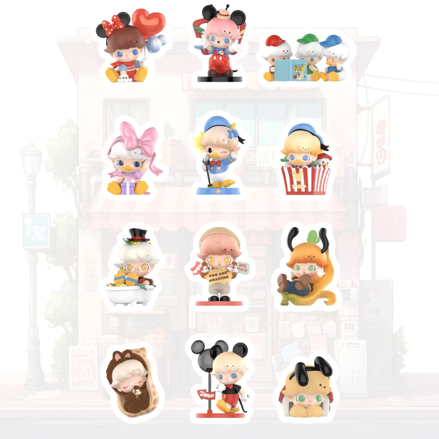 Set Hình Dán Kẹp Sách DIMOO WORLD x DISNEY Trang Trí Sách Sổ Tay Dễ Thương