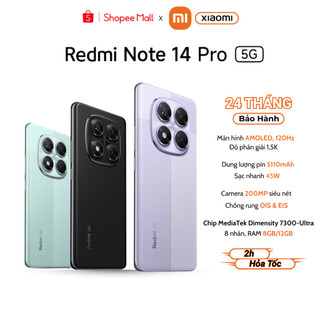  Điện Thoại Xiaomi Redmi Note 14 Pro  5G  8 256Gb - Chính Hãng Bảo Hành 24 Tháng -   Nguyên Seal   