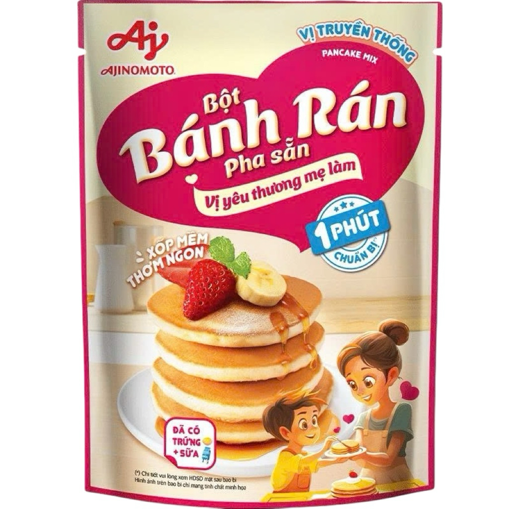 Bột bánh rán pha sẵn Ajinomoto vị truyền thống/ socola gói 200g