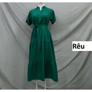 Đầm cổ trụ ráp tầng,from dài - suông, bigsize 50-75 kg