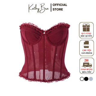  A27 Áo Corset Cúp Ngực Cao Cấp KATHY BRA Định Hình Tôn Dáng Chất Lưới Mềm Mịn 