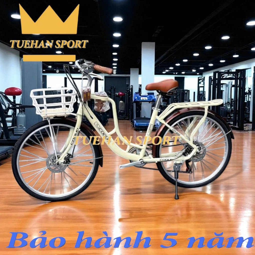 Xe Đạp Học Sinh Nữ Thời Trang Coolki – Mini Vành 24/26 Inch, Có Giỏ Xe + Bộ Đề 7 Cấp