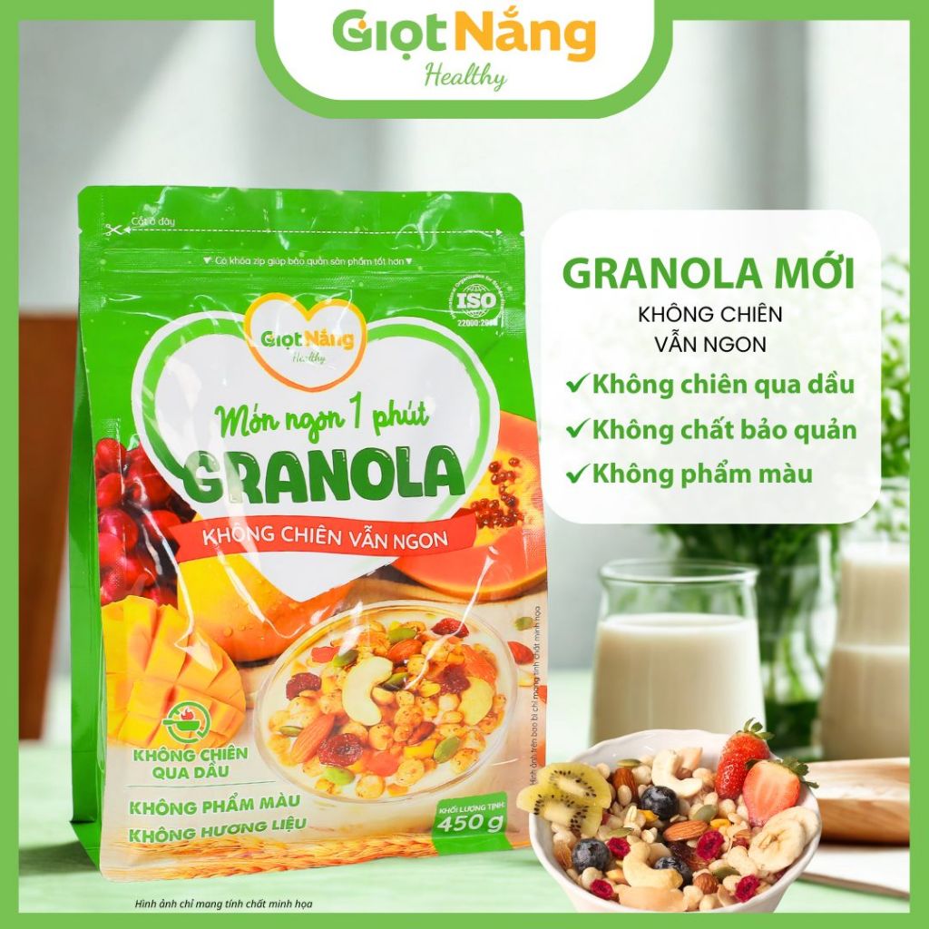 Granola Mới Dinh Dưỡng Sạch Lành từ Nông Sản Giọt Nắng