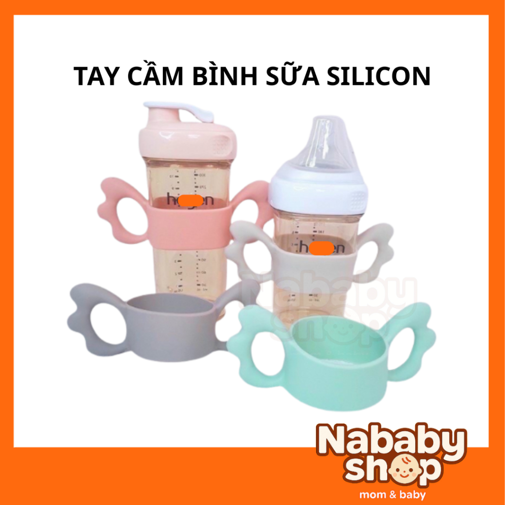 Tay cầm cánh tiên silicon cho bình sữa Hegen,Moyuum, Gross, Lansinoh, Pigeon, Avent. Tay cầm silicon