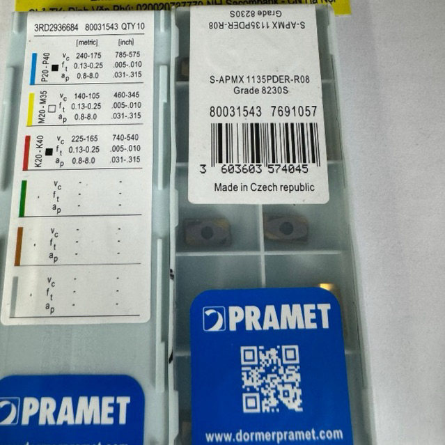Hộp chíp phay thép- inox  APMT1135 PDER- Hãng Pramet