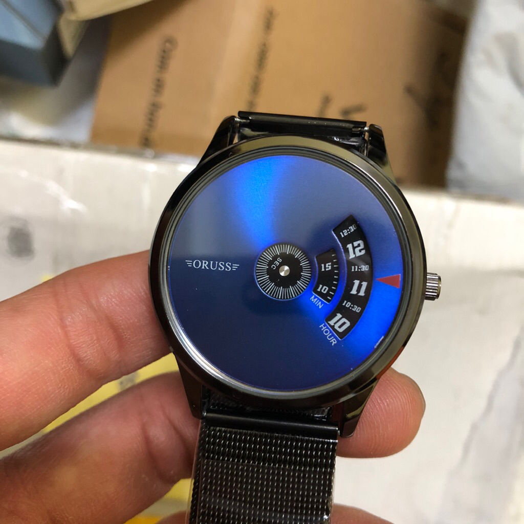 Oruss Đồng hồ số Hàn Quốc Thời Trang Công Nghệ Đen Đồng Hồ Đồng Hồ Đeo Tay Nam