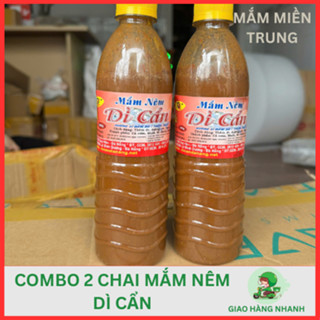 [ Loại 1 ]Combo 2 chai 500ml mắm nêm xay nhuyễn dì cẩn đặc sản người đà thành thơm ngon hương vị quê