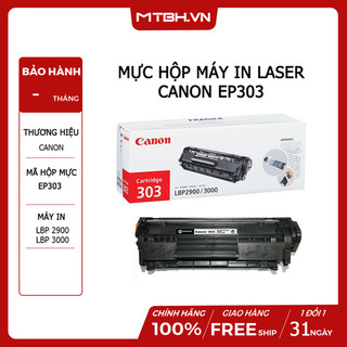 Hộp mực máy in Canon 2900(Q2612A/FX9/303) cao cấp-mới 100%,đầy mực-có lỗ đổ mực,đổ thải