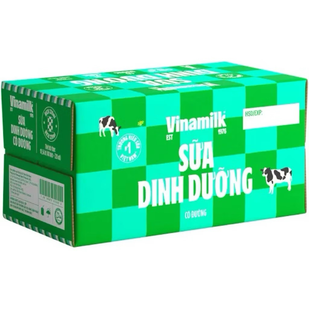 ( Hỏa tốc) Thùng 48 bịch sữa tươi vinamilk có đường-date mới