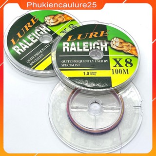 Dây dù câu cá X8 Lure Raleigh 100m Phukiencaulure25 dây dù pe 7 màu siêu mịn, độ bền cao