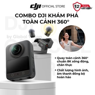 (MỚI) COMBO DJI SÁNG TẠO NỘI DUNG 360 ĐỘ MỚI LẠ | Camera Osmo 360, Mic Mini chống ồn