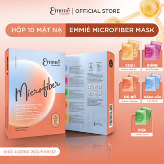 [KOL LIVE] Hộp 10 Bộ Sưu Tập Mặt Nạ Vải Vi Sợi Emmié Microfiber Mask - Cầu Sung Dừa Đủ Xoài Emmié by HappySkin