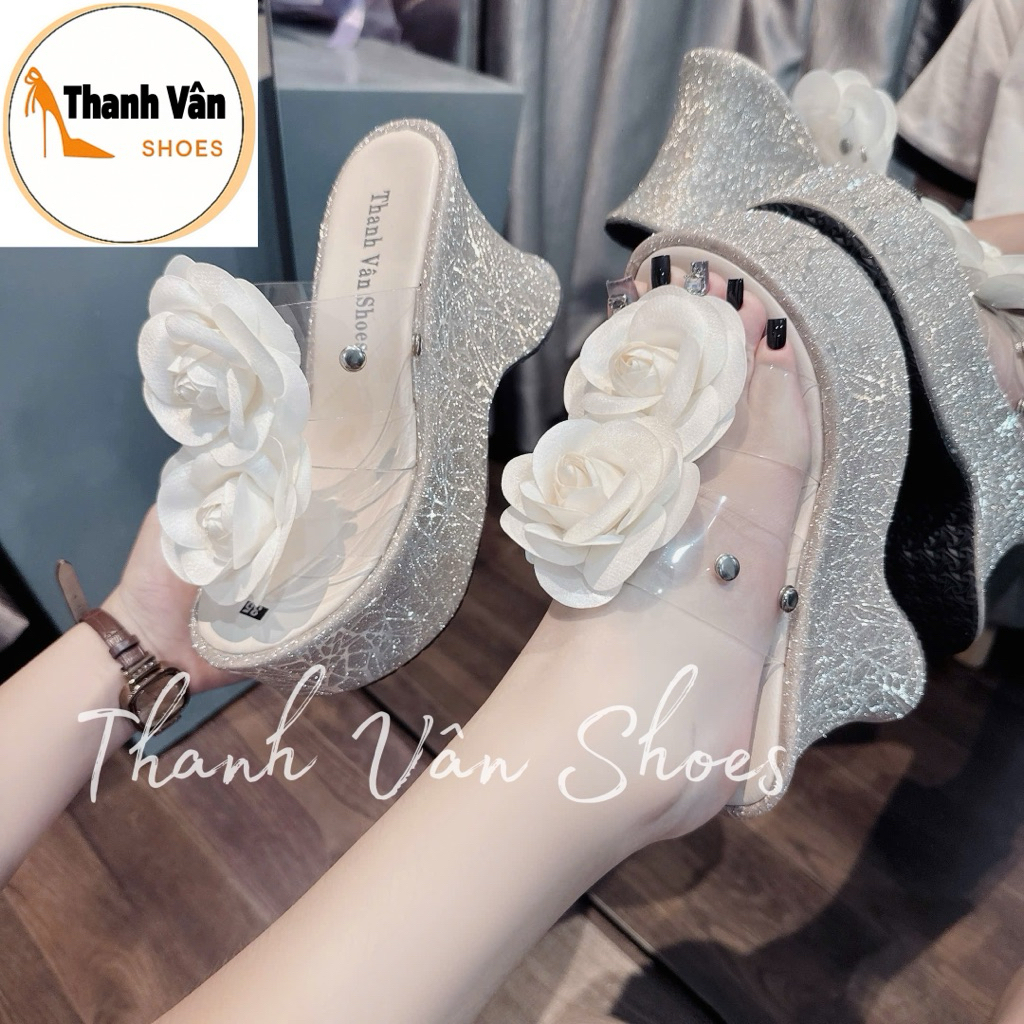 Dép xuồng bánh mì bông 2 quai trong nhẹ dễ đi(D0342)