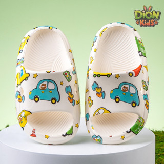 Dép lê chất liệu EVA cao cấp, không mùi, êm ái, siêu nhẹ an toàn cho bé trai bé gái họa tiết ô tô dễ thương - Dion Kids