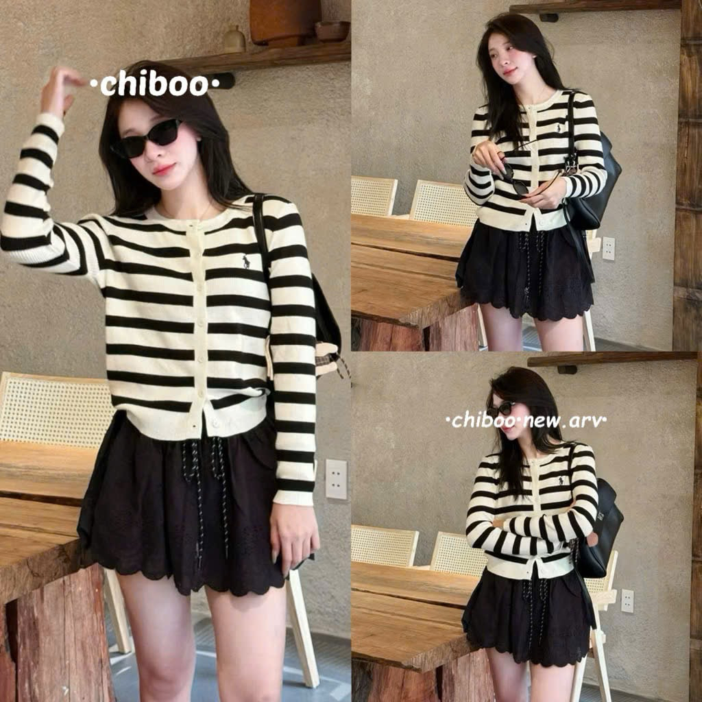 Áo cardigan kẻ