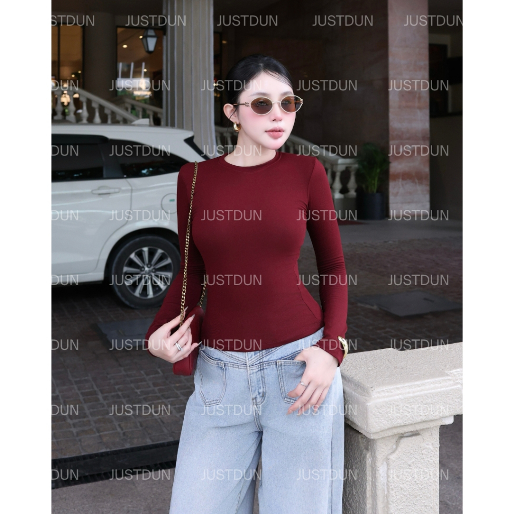 Áo Thun Giữ Nhiệt Nữ Dài Tay JUSTDUN A8 Cổ Tròn, Cotton Mịn Dày Dặn, Siêu Co Giãn Mềm Mại, Tôn Dáng ,Giữ Nhiệt | BigBuy360 - bigbuy360.vn
