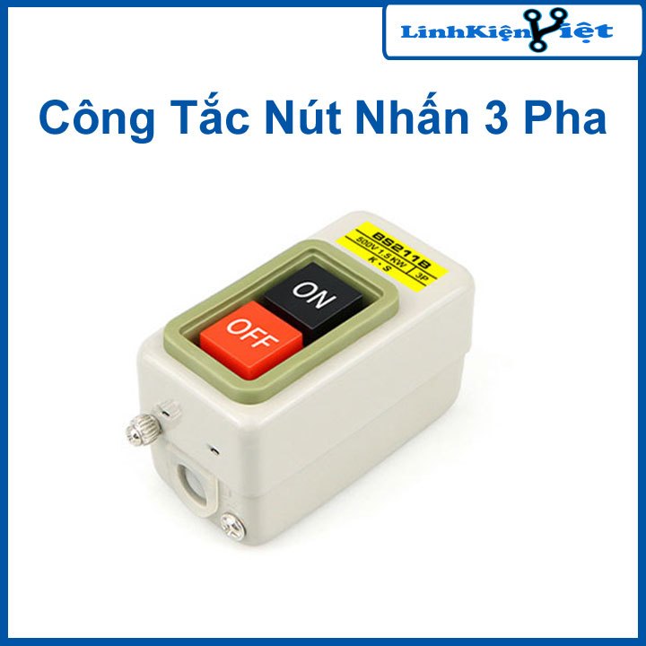 Công Tắc Nút Nhấn 3 Pha 380V 1.5KW BS211B