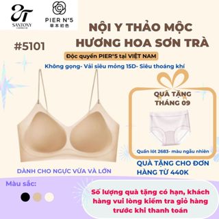   CHÍNH HÃNG   PIER N°5  Áo Ngực Thảo Mộc Không Gọng Siêu Mỏng Thoáng Khí Kháng Khuẩn -Áo Lót Nữ Hương Hoa Sơn Trà 5101 