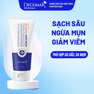 Gel rửa mặt hỗ trợ ngừa mụn, làm sạch sâu, dịu da, lành tính Decumar Anti-Acne Promax Cleansing Gel 50g - DPG02