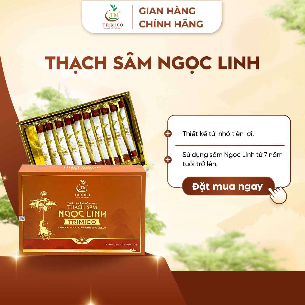 Thạch Sâm Ngọc Linh TRIMICO đẹp da bổ sung thể lực 200g/Hộp