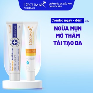 Combo 2 kem mụn ngày - đêm Decumar Promax và THC hỗ trợ giảm mụn, mờ thâm sẹo - THC03, DPM01