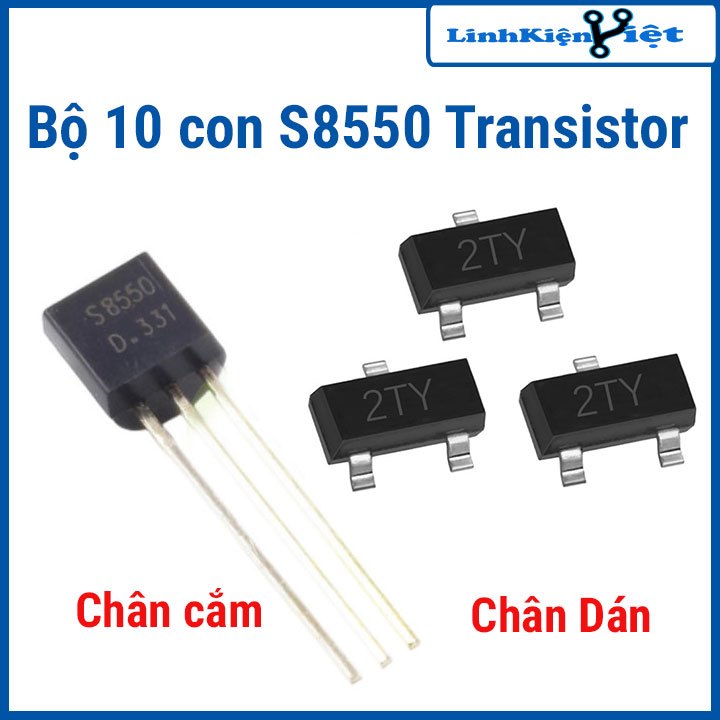Bộ 10 con S8550 Transistor PNP 40v 0.5a