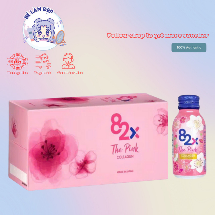 Nước Uống 82x The Pink Collagen Nhật Bản - Full Hộp