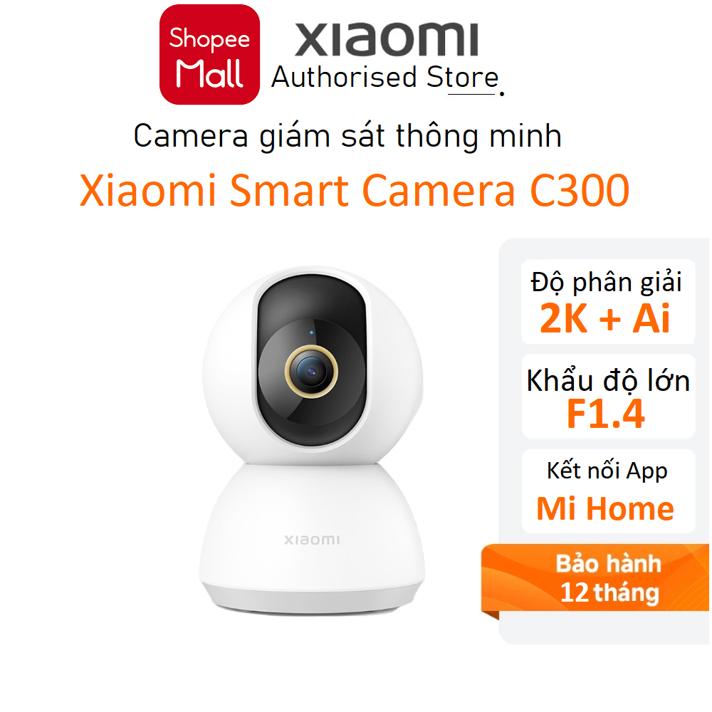 Camera quan sát Xiaomi Smart C300 / C301 2K(2304×1296p) Bản quốc tế - Hàng chính hãng