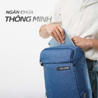 Balo Công Sở & Đi Học Nam Nữ SimpleCarry K7 Thiết Kế Nhiều Ngăn, Túi Hình Hộp, Chống Sốc Tốt