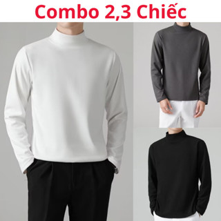 [ Combo 2,3] Áo Giữ Nhiệt Nam, Nữ Basic Lót Lông Dày Ấm Cổ Cao 3 Phân Co GIãn 4 Chiều