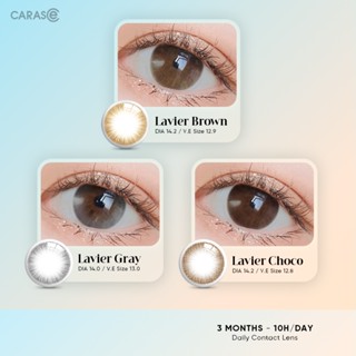 Kính áp tròng khoá ẩm 10H 3 tháng màu Lavier Brown, Lavier Choco, Lavier Gray (Lens cận Outlet) - 1 bên mắt