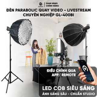  Đèn Softbox Parabolic Sử Dụng Led COB GL400Bi Icheco Official Đèn Studio Chuyên Nghiệp Cao Cấp Siêu Sáng 
