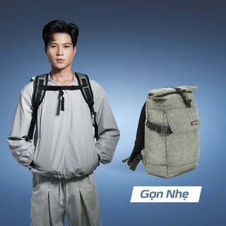 Balo Hàn Quốc SimpleCarry EasyOpen 2 Đựng Vừa Laptop 13 Inch, Vải Trượt Nước Cao Cấp