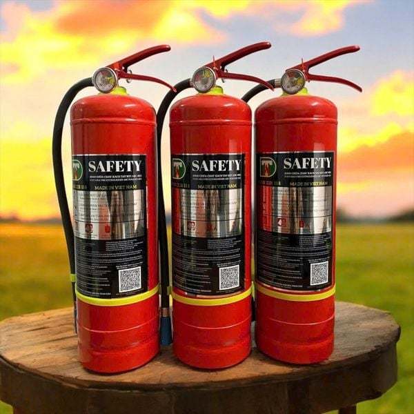 [HỎA TỐC] Bình chữa cháy bột 4kg abc Safety, bình chữa cháy bột - Có tem kiểm định chính hãng