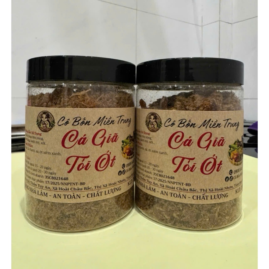 COMBO 2 HỦ CÁ GIẢ TỎI ỚT CÔ 4 MIỀN TRUNG - VỊ MIỀN TRUNG - CHẾ BIẾN TỪ CÁ TƯƠI CẢNG BIỂN TAM QUAN