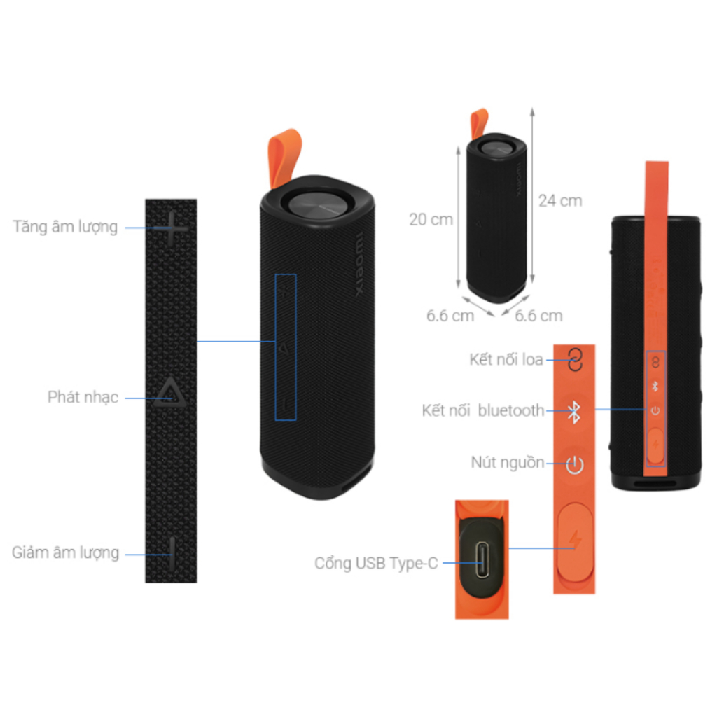 Loa Bluetooth Xiaomi Sound Outdoor 30w Bass Mạnh Mẽ - Pin 12 Giờ - Chính Hãng Bảo Hành 12 Tháng | BigBuy360 - bigbuy360.vn