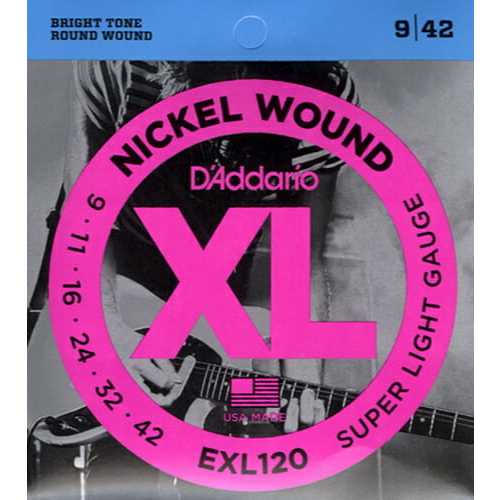 D'Addario EXL120 - Bộ Dây Đàn Guitar Điện Electric Strings Cỡ 9-42