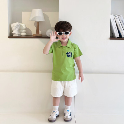 Áo polo trẻ em TA16 in hình góc chất thun cotton Loza G0424